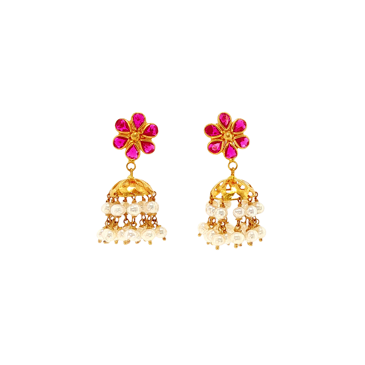 Maya 22KT Gold Jhumka Earrings