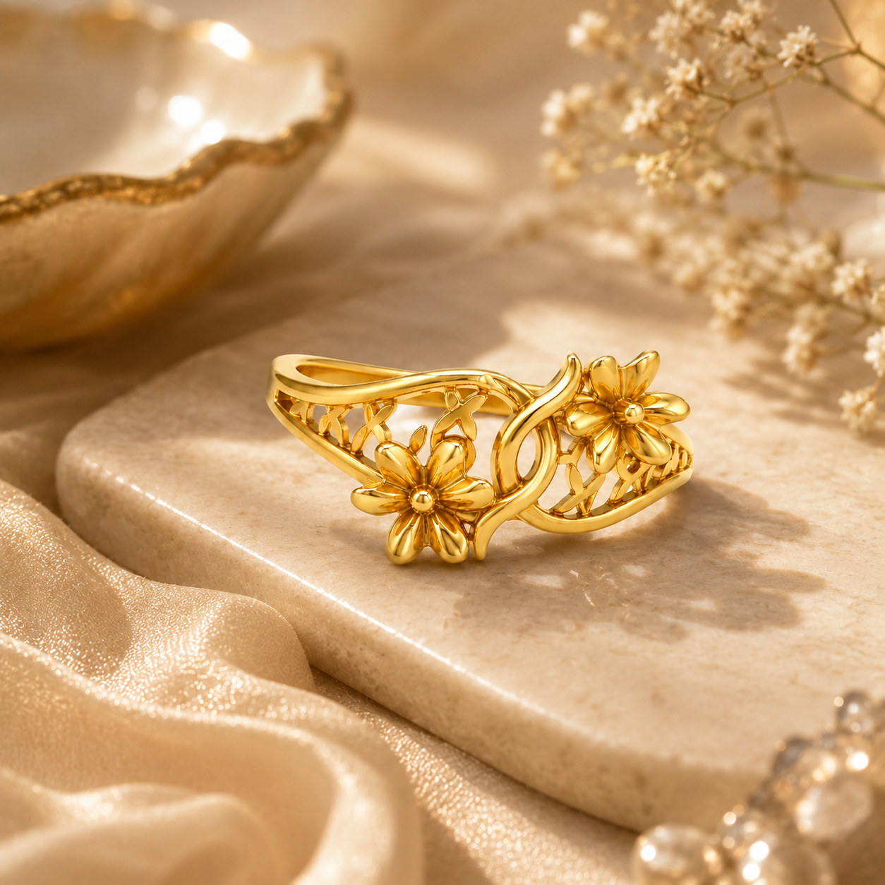 Meadow Breeze 22KT Gold Ring