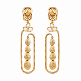 Meena Polki 14KT Gold Diamond Dangle Earrings