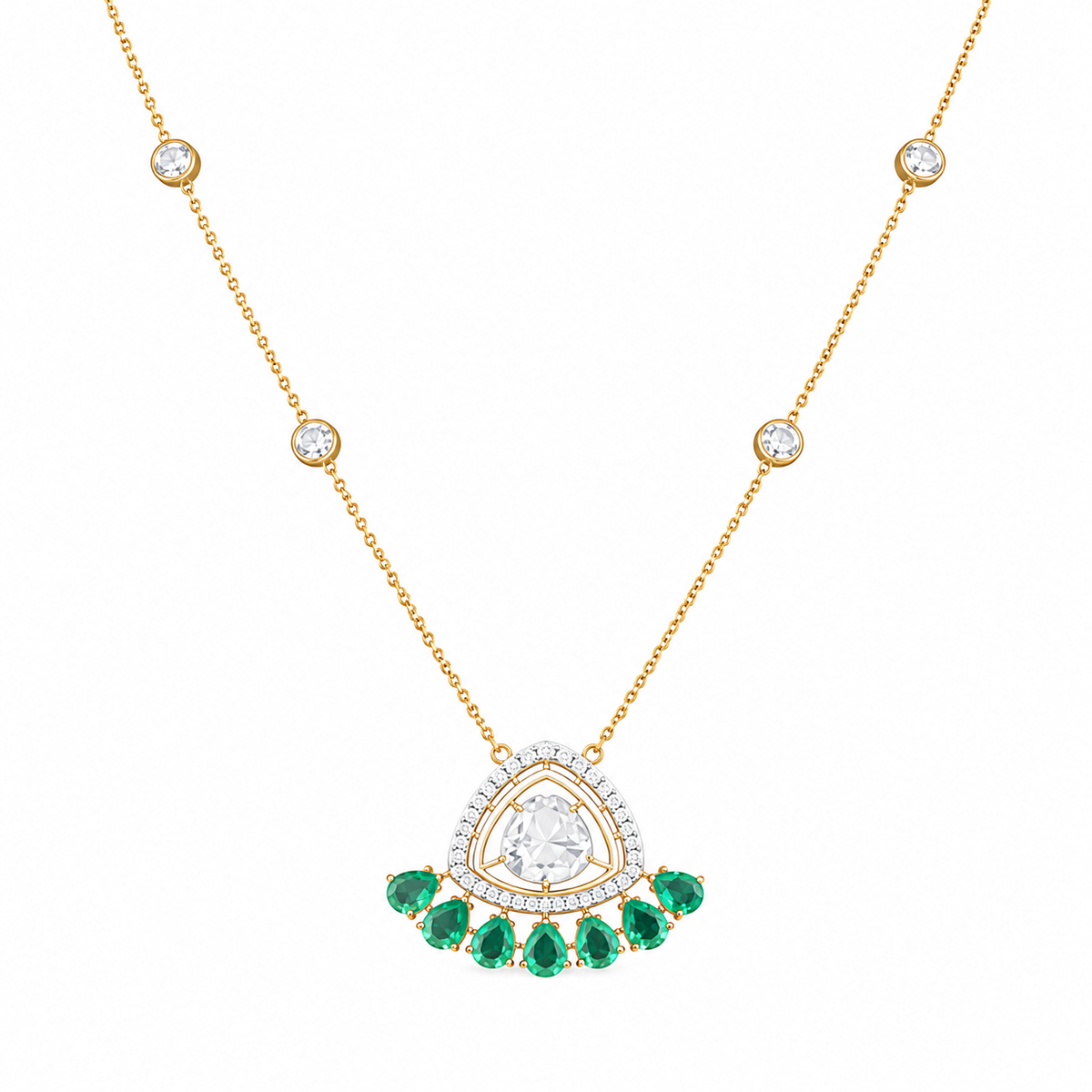 Meher 18KT Gold Polki Diamond Necklace
