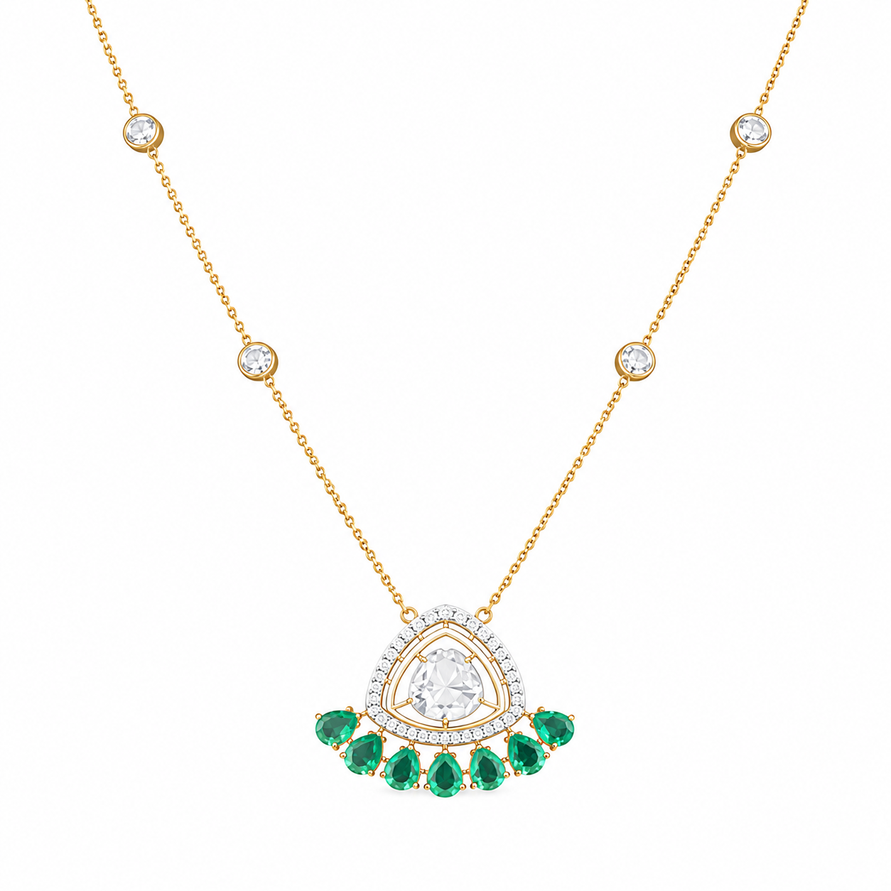 Meher 18KT Gold Polki Diamond Necklace