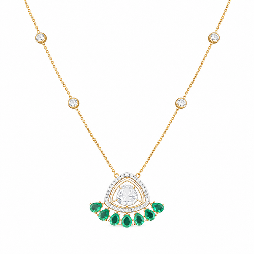 Meher 18KT Gold Polki Diamond Necklace