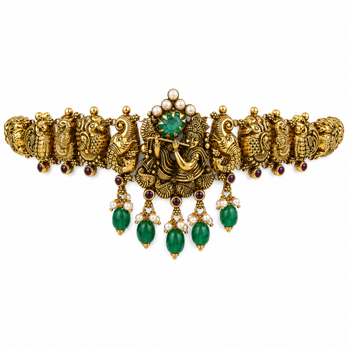 Melodious Krishna 22KT Gold Bajuband
