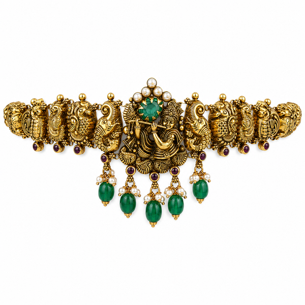 Melodious Krishna 22KT Gold Bajuband