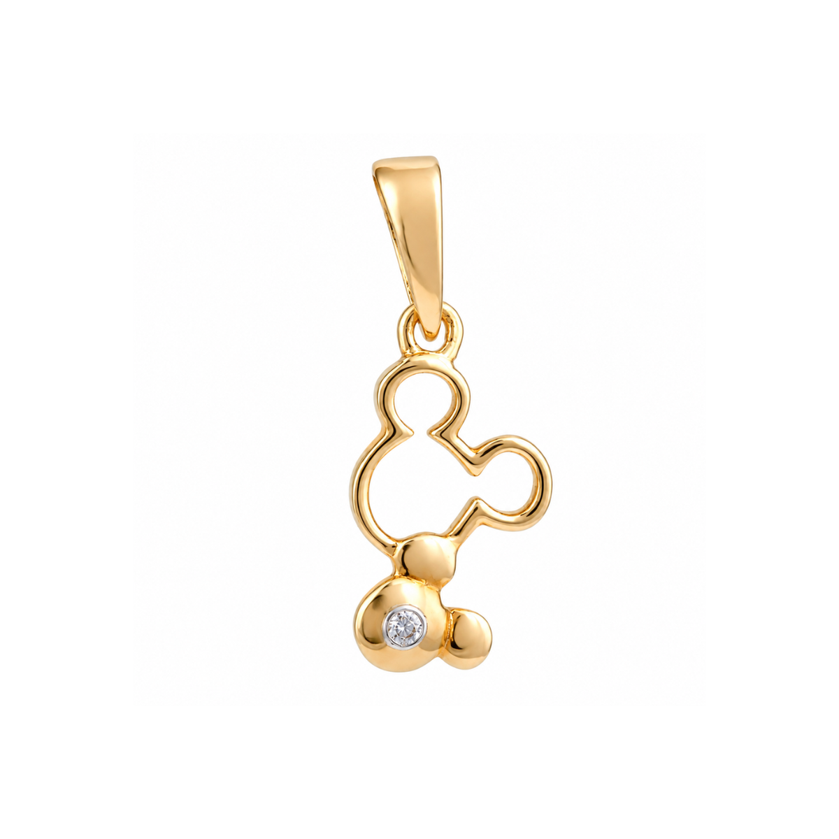 Mickey 18KT Gold Pendant For Kids