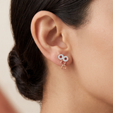 Mini Circlet 18KT Gold Diamond Stud Earrings