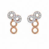 Mini Circlet 18KT Gold Diamond Stud Earrings