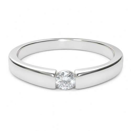 Minimal Solitaire 18KT Gold Ring