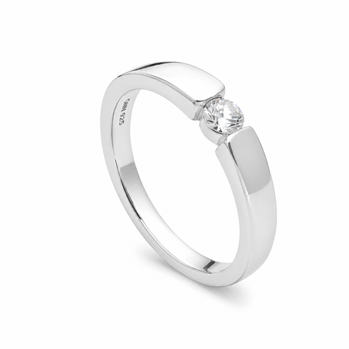 Minimal Solitaire 18KT Gold Ring