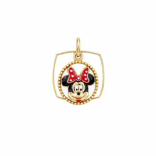 Minnie Mouse 18KT Gold Pendant For Kids