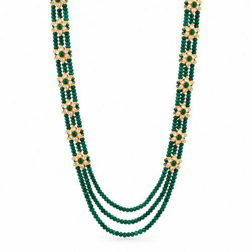 Mohini 22KT Gold Side Brooch Necklace