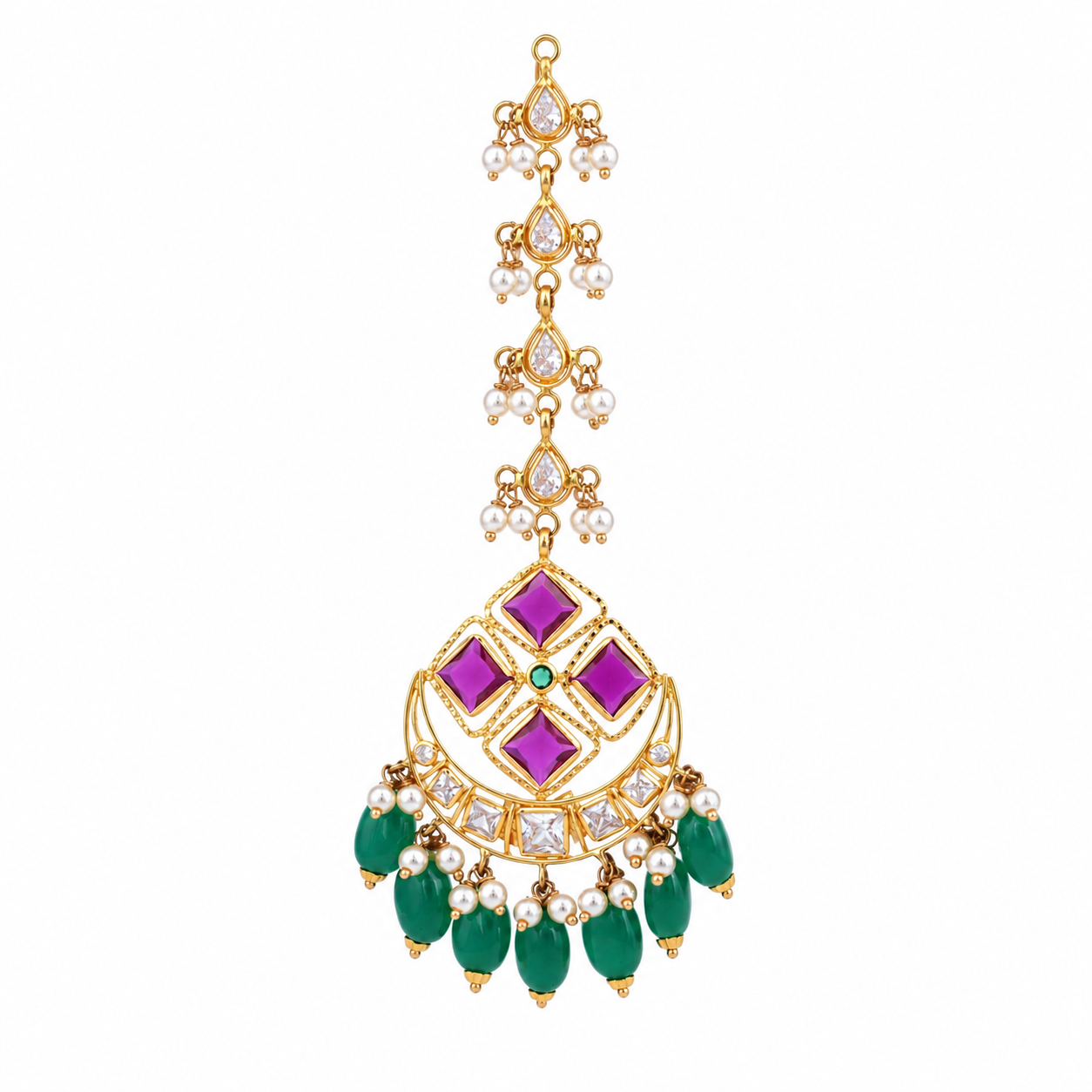 Navya 22KT Gold Maang Tikka
