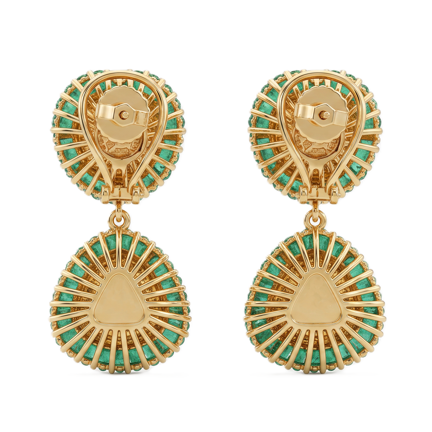 Navya Polki 14KT Gold Diamond Dangle Earrings