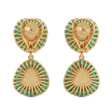 Navya Polki 14KT Gold Diamond Dangle Earrings