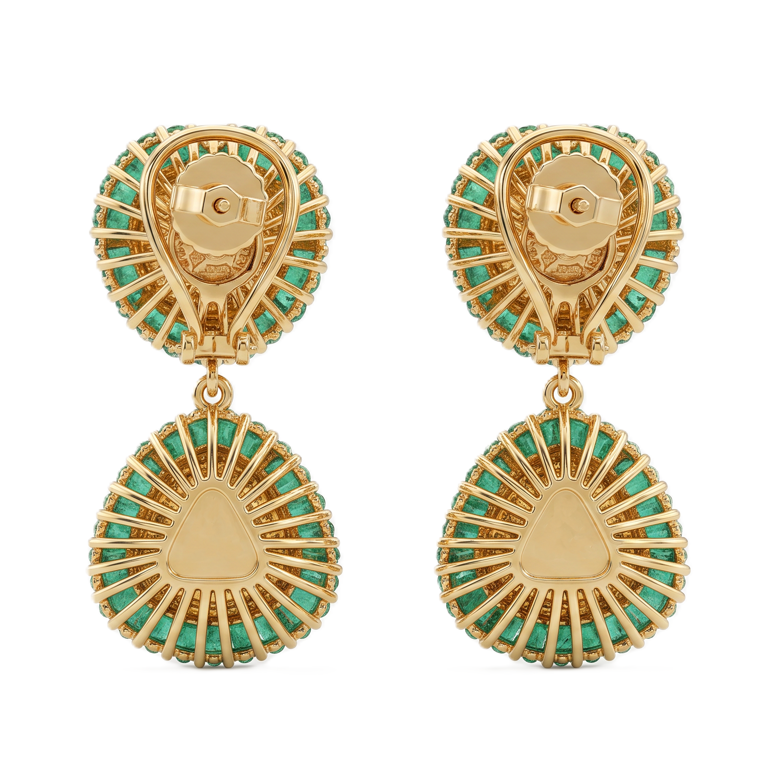 Navya Polki 14KT Gold Diamond Dangle Earrings