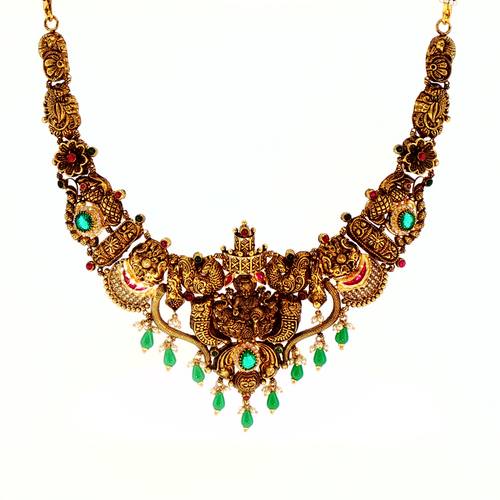 Nayantara 22KT Gold Temple Necklace
