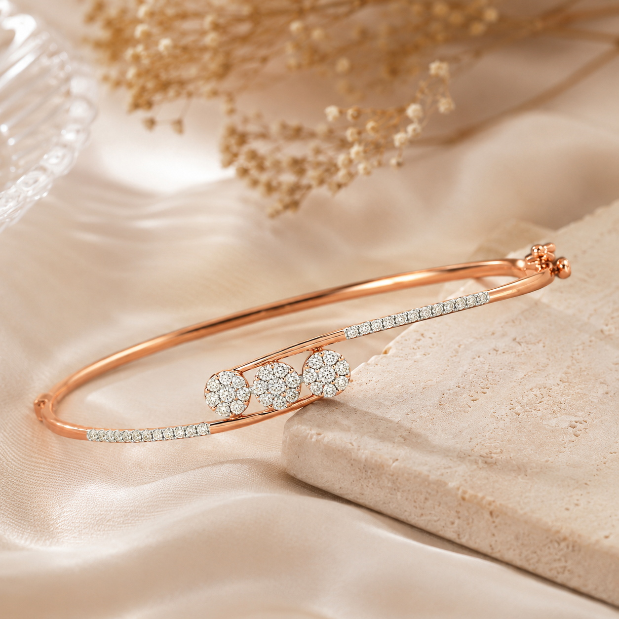 Nexus 18KT Gold Diamond Kada