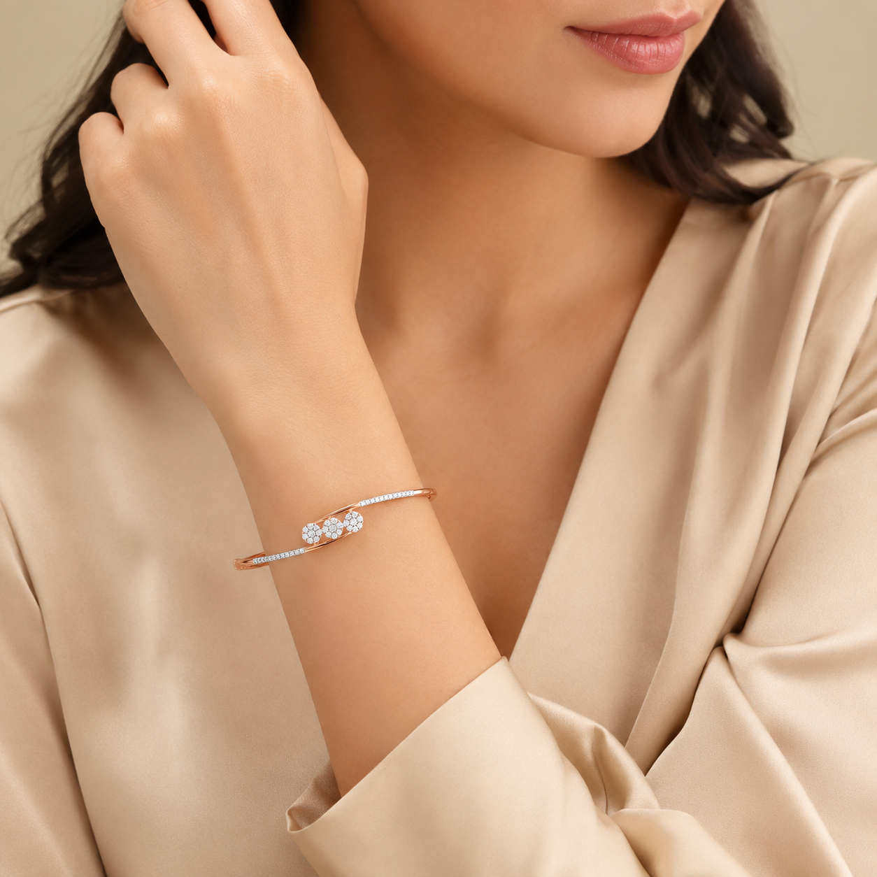 Nexus 18KT Gold Diamond Kada