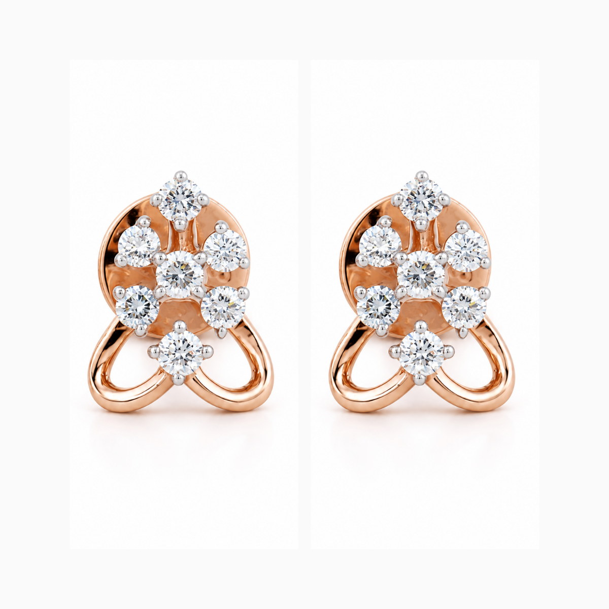 Nova 18KT Gold Diamond Stud Earrings