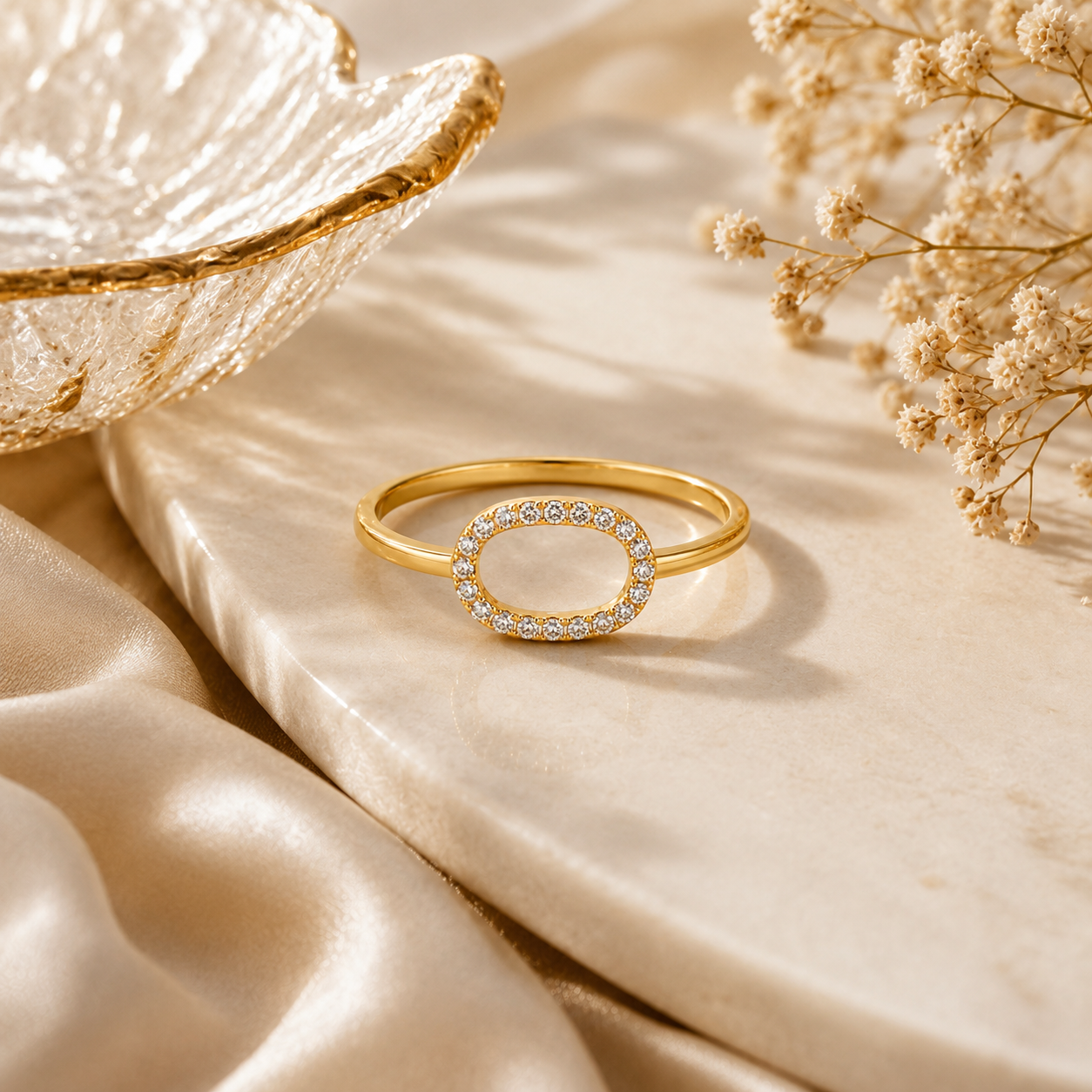 Open Oval 22KT Gold Ring