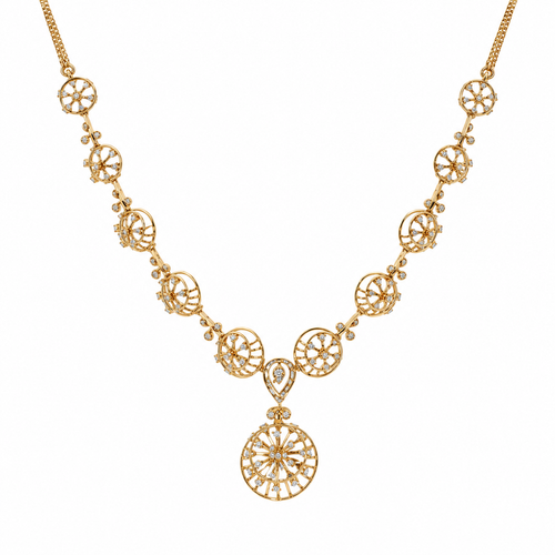 Orb Brilliance 14KT Gold Diamond Necklace