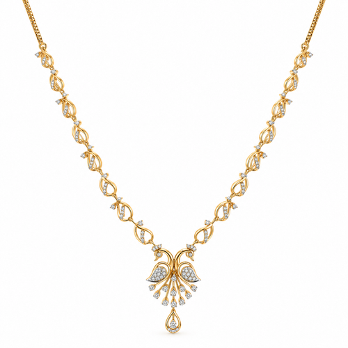Orelia Whisper 14KT Gold Diamond Necklace