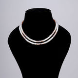 2 line Rainbow Flat Pearl Mala
