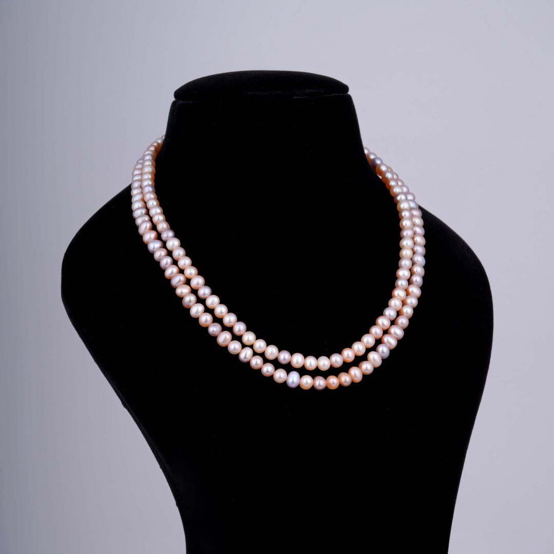 2 line Colourful Round Pearl Mala