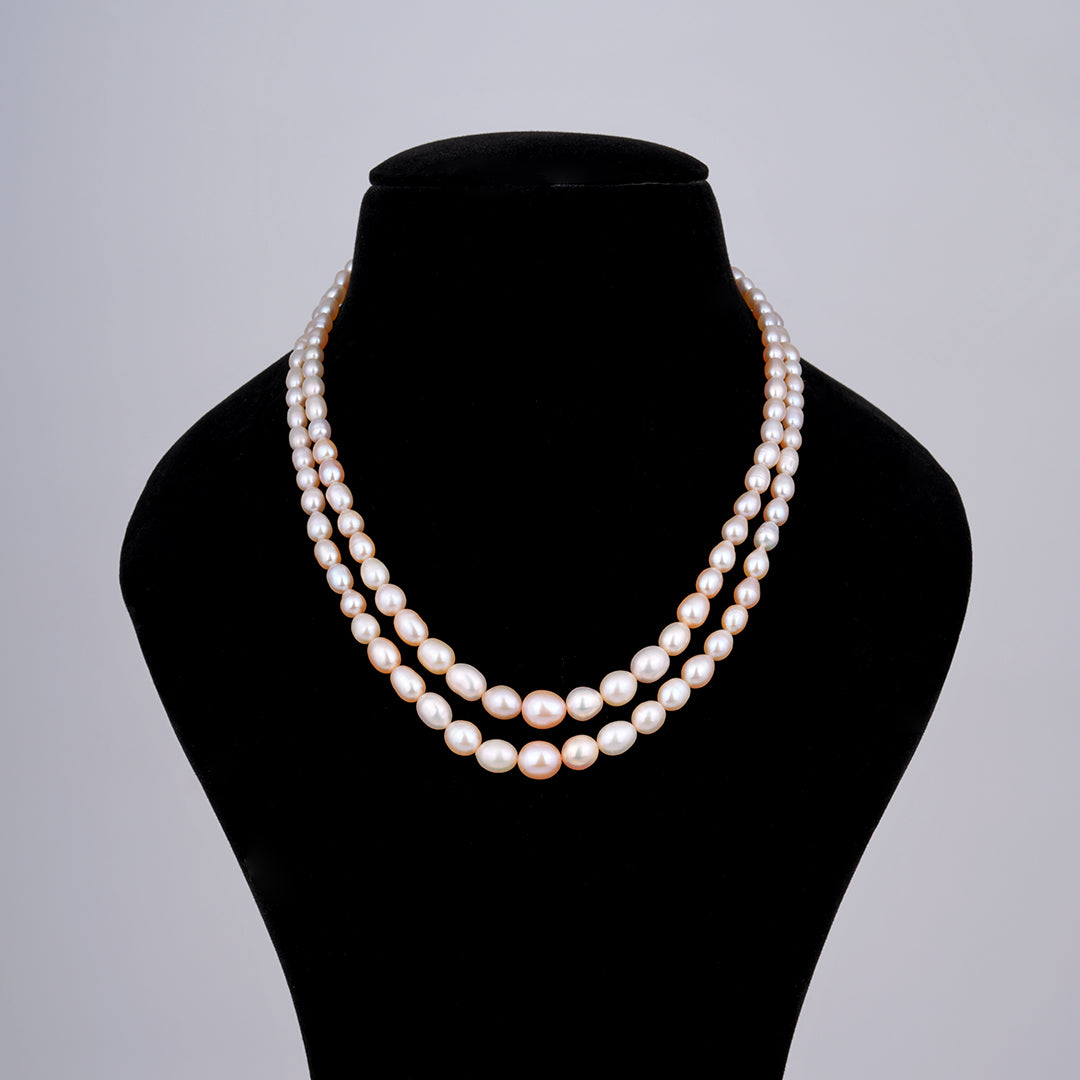 Luxe Colored Layered Pearl Necklace