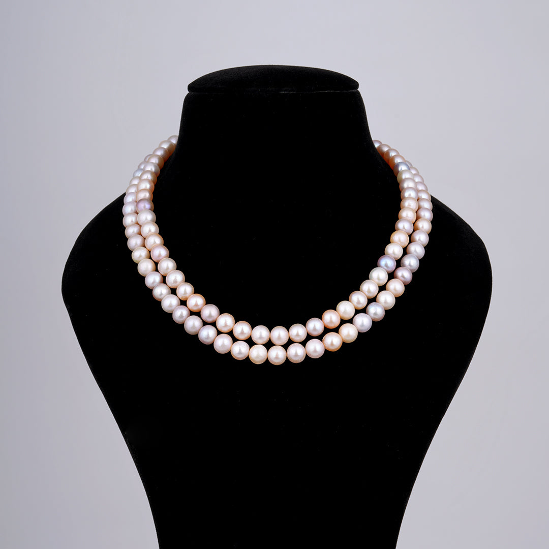 Pastel Symphony Layered Pearl Necklace