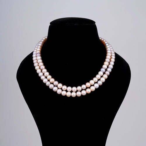 Pastel Symphony Layered Pearl Necklace
