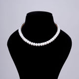 1 line Big Off White Flat Pearl Mala