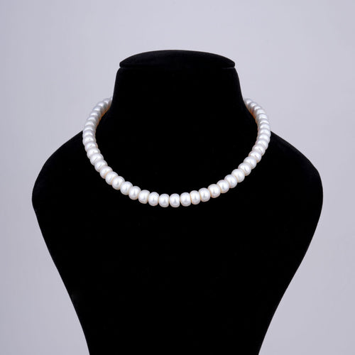 Regal Flat Off-White Pearl Necklace