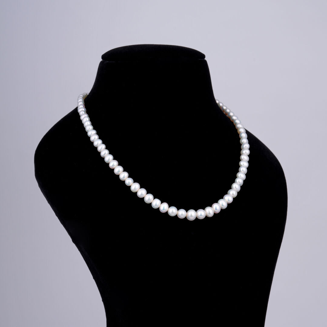 1 line Half Round Gradation Pearl Mala