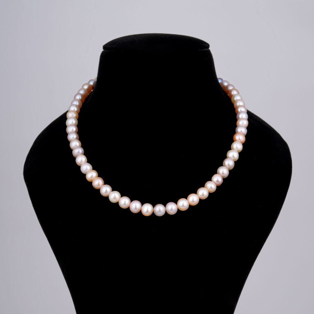Premium Multicolour Round Pearl Necklace