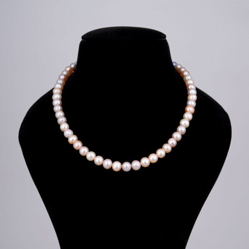Premium Multicolour Round Pearl Necklace