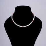 1 line Rainbow Oval Pearl Mala