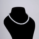 1 line Grey Round Pearl Mala