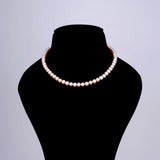 1 line Peach Round Pearl Mala