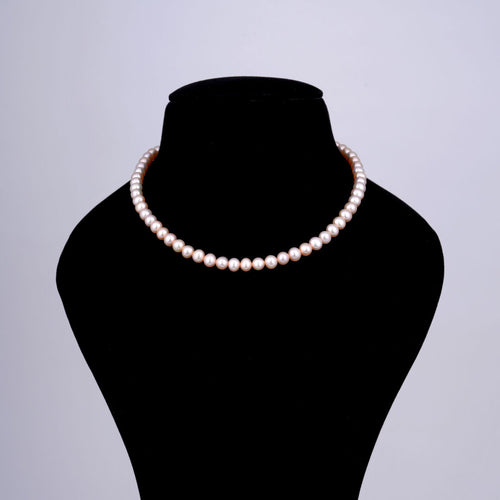 Classic Peach Pearl Necklace