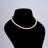 1 line Peach Round Pearl Mala