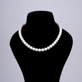 1 line Off White Oval Pearl Mala