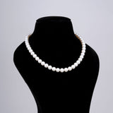 1 line Off White Oval Pearl Mala