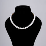 1 line White Round Pearl Mala