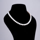 1 line White Round Pearl Mala