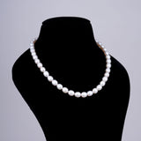 1 line Off-White Flat Pearl Mala