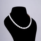 1 line Off-White Round Pearl Mala