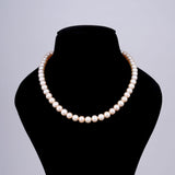 1 line Pink Half- Round Pearl Mala