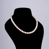 1 line Pink Half- Round Pearl Mala
