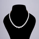 1 line Oval Gradation Pearl Mala